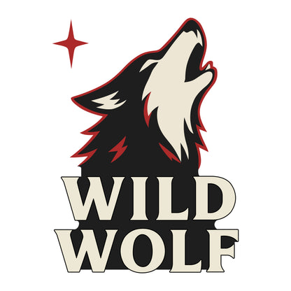 Wild Wolf howling wolf logo